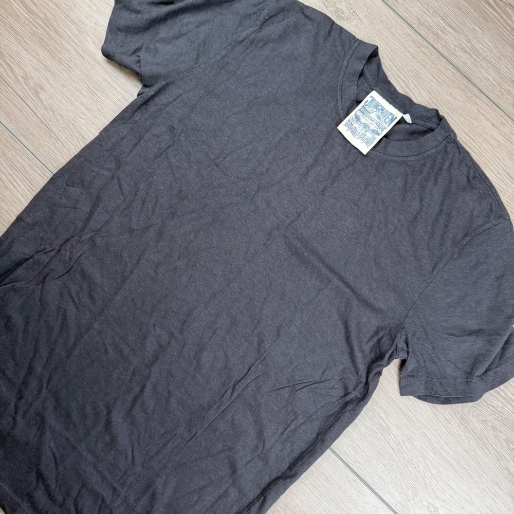 Jungmaven Mens T-Shirt Hemp Organic Cotton Blend Charcoal Gray Size M